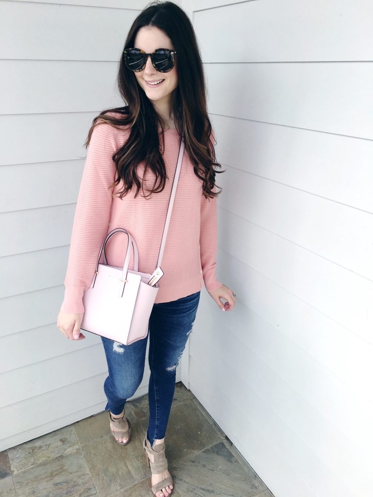 Side Button Pink Sweater - Veronika's Blushing