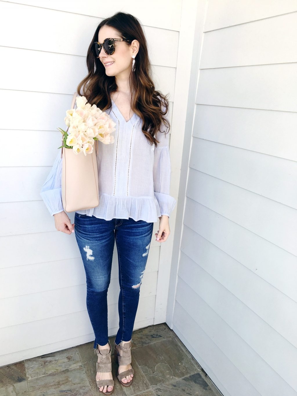 Airy Peplum Top - Veronika's Blushing